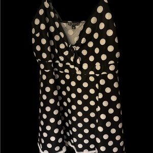 Dolls Kill Black and White Polka Dot Mini Dress